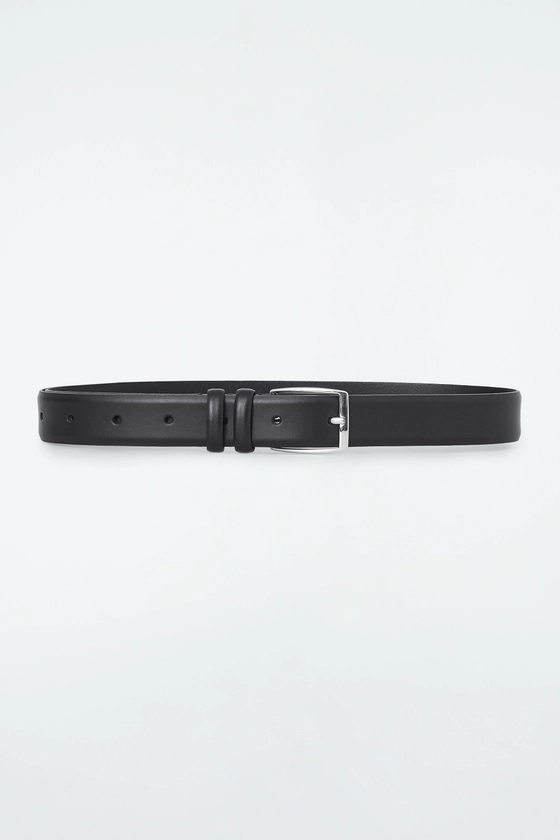 CEINTURE EN CUIR CLASSIQUE - NOIR