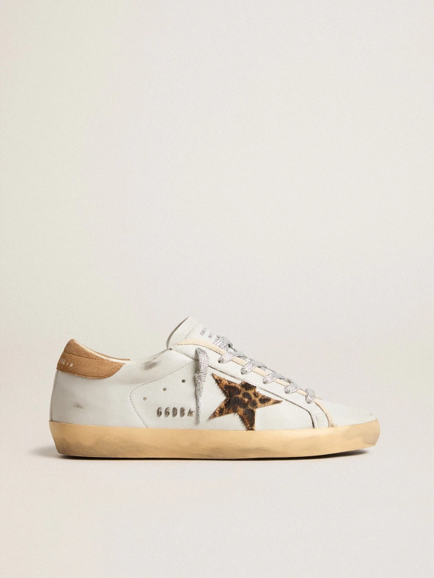 Women's Super-Star in nappa leather with pony skin star and suede heel tab | Golden Goose