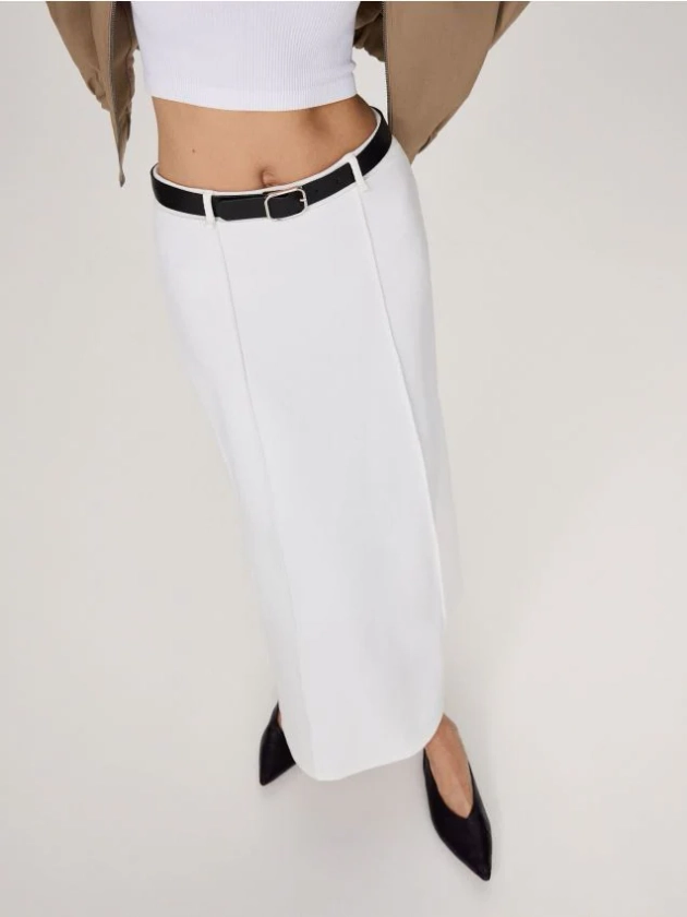 LADIES` SKIRT & BELT Couleur blanc - RESERVED - 1280P-00X