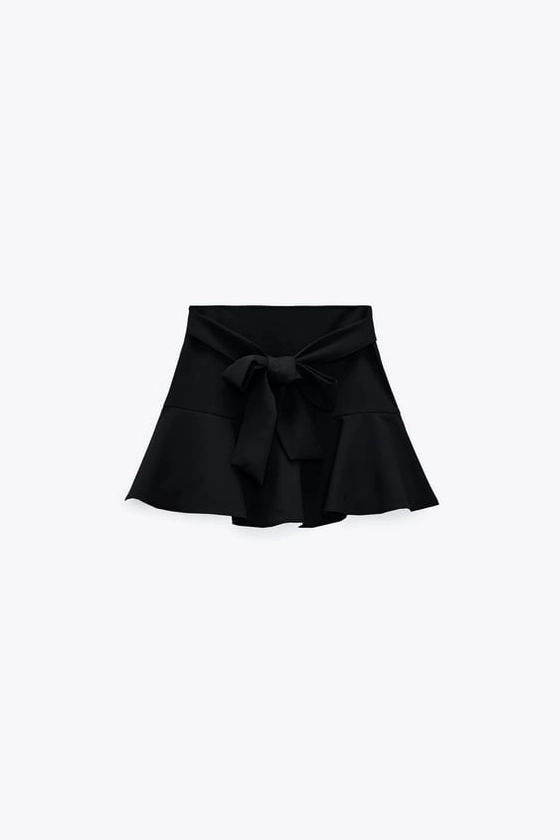 JUPE-SHORT À LACET - ZARA