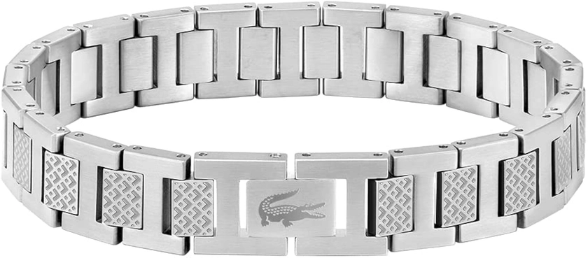 Lacoste Men's METROPOLE Collection Link Bracelet Embellished with Petit Piqué Pattern