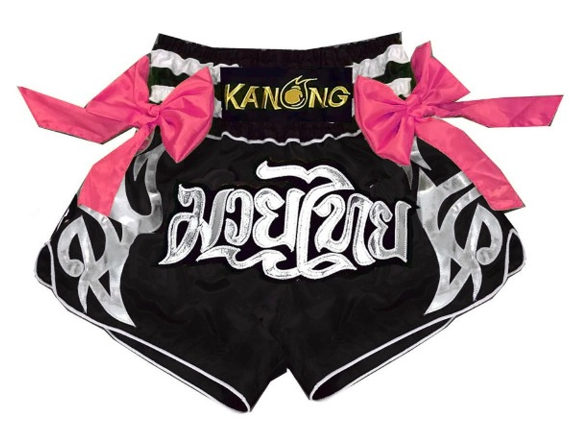 Kanong Muaythai Shorts : KNS-127 Black | Boxsensegear.com