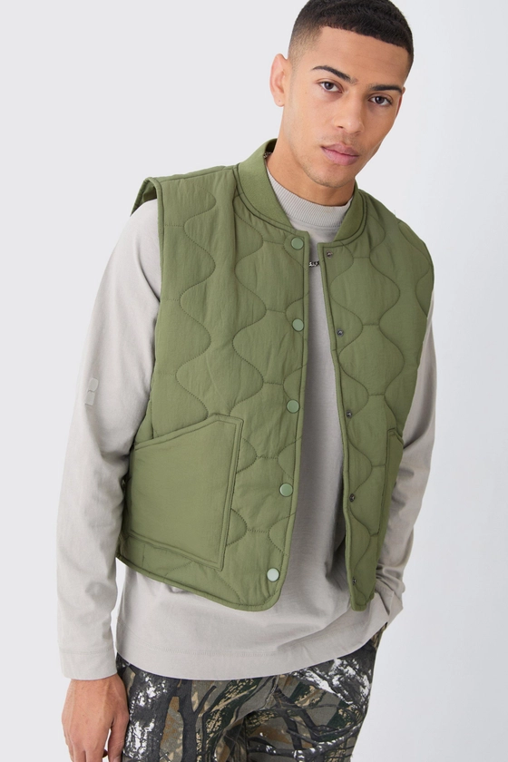 Onion Quilted Gilet | boohooMAN UK