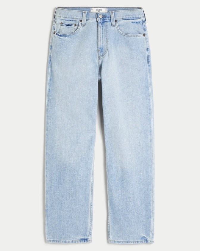 Men's Light Wash Baggy Jeans | Men's Bottoms | HollisterCo.com