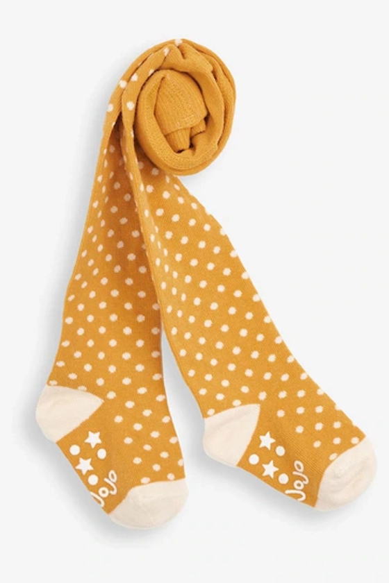 Buy JoJo Maman Bébé Mustard Cotton Rich Spot Tights from the Next UK online shop