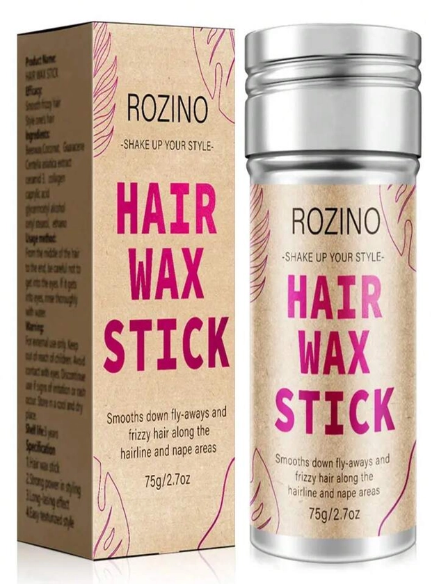 75g Hair Styling Wax Stick, Ideal For Controlling Frizzy And Unruly Edges Of Natural Or Wig Hair, Non-Greasy And Suitable For Frizz Control & Edge Laying Of Curly Hair