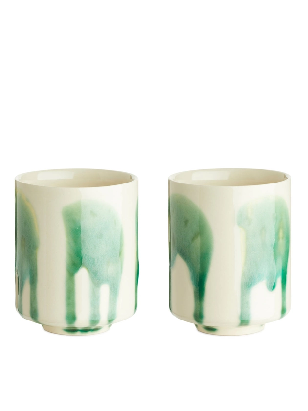 Stoneware Cups Set of 2