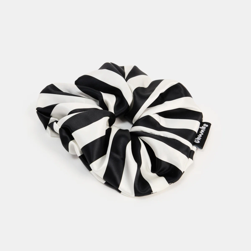 Silk Scrunchie in Large Stripes