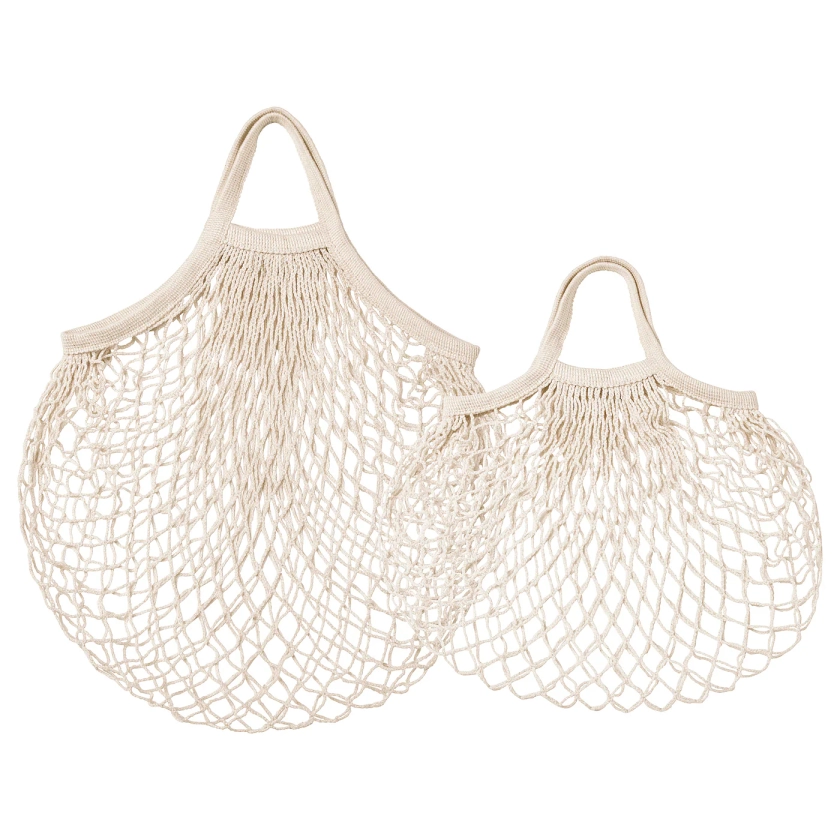 KUNGSFORS Net bag, set of 2 - natural