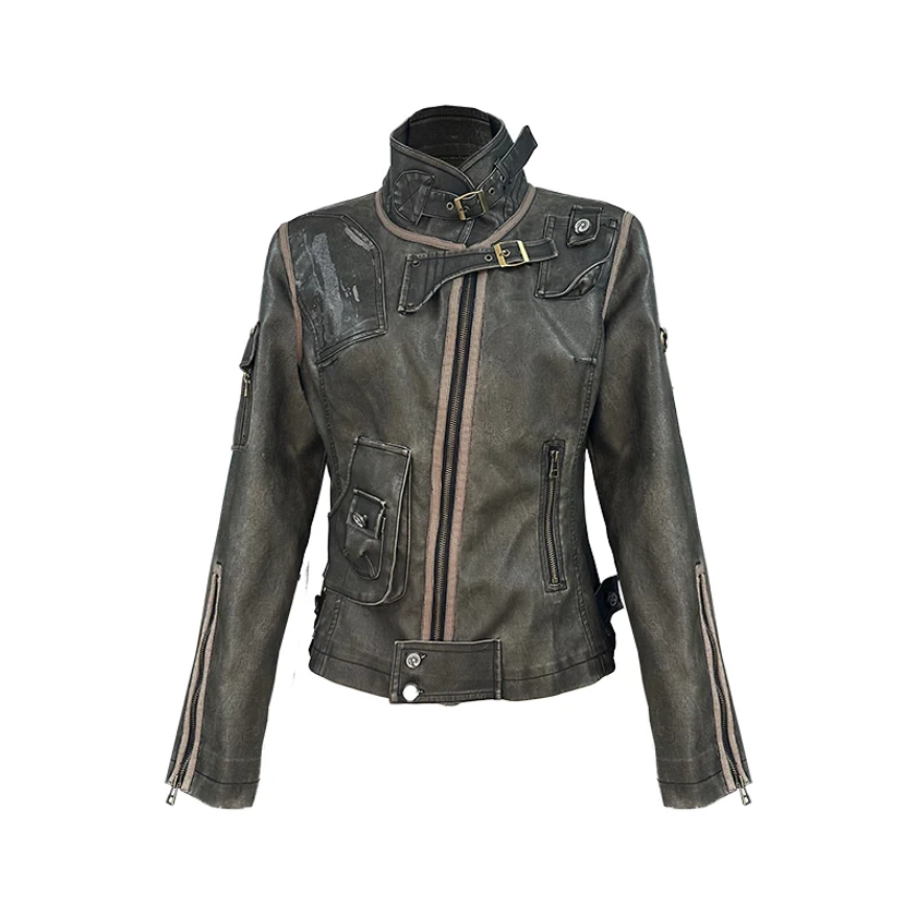 Wash water to make old vintage punk style leather jackets