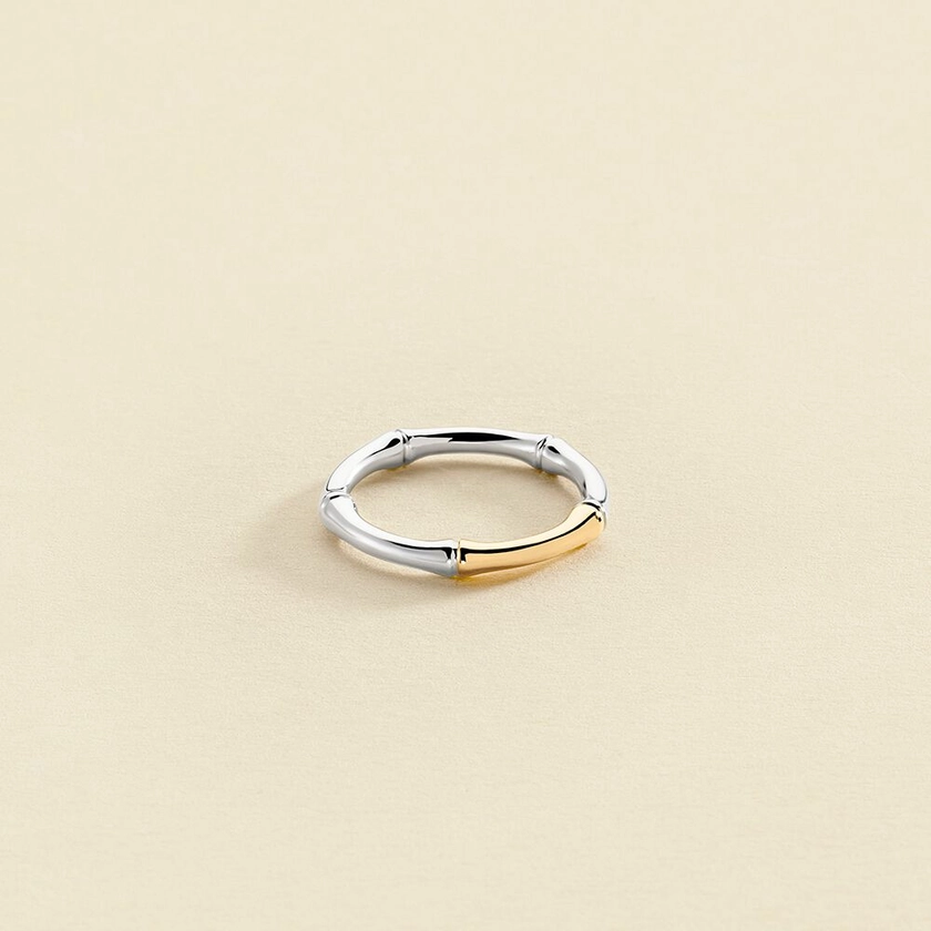 Bague fine BAMBOO - Argenté / Doré