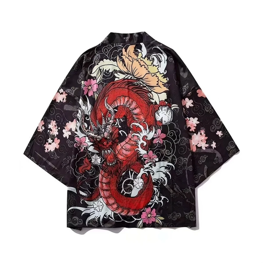 Fire Dragon Kimono / Japanese Haori Kimono