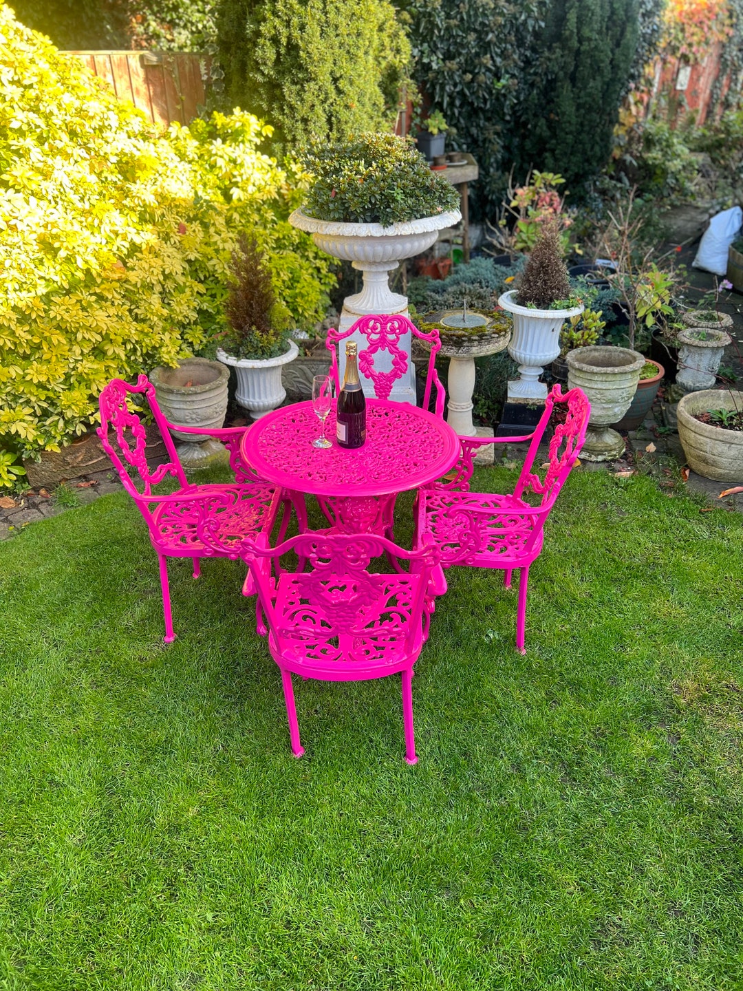Patio Set Garden Furniture in Pink