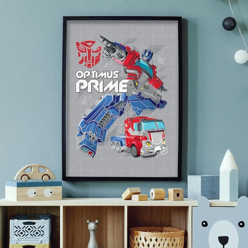 Themed Transformers Print - Optimus Prime Blueprint Wall Art Poster (29.7cm x 42cm - A3)