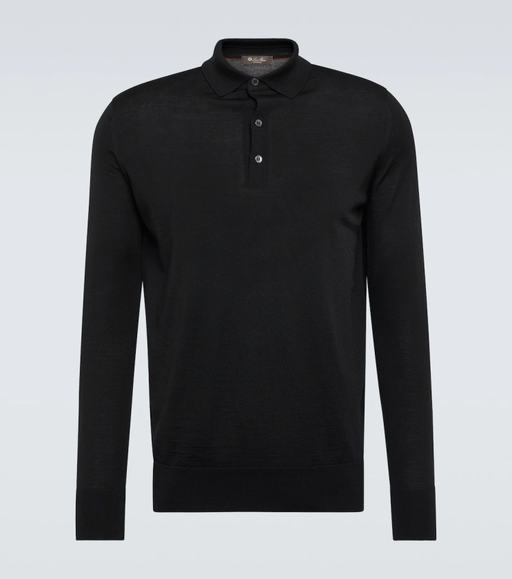 Virgin wool polo shirt in black - Loro Piana | Mytheresa
