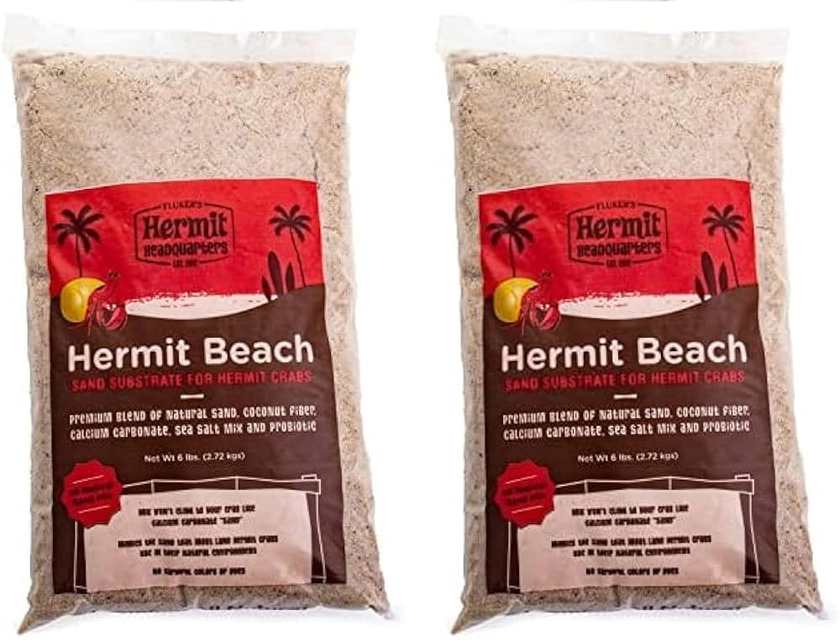 Amazon.com : Fluker's All Natural Premium Hermit Crab Sand Substrate, Sand Mixture with Coconut Fiber, for Hermit Crab Tanks, 6 lbs. (Pack of 2) : Pet Supplies