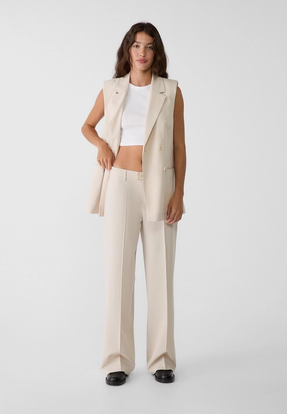 Pantalon droit habillé - Mode femme | Stradivarius France