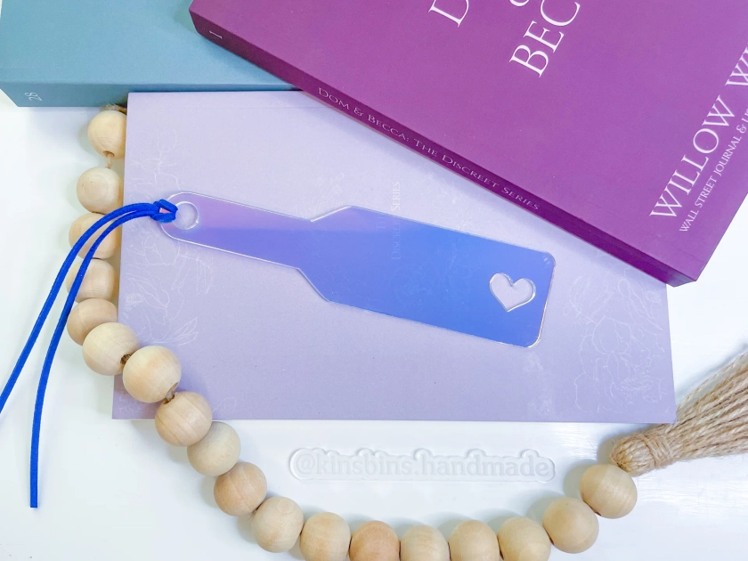 Blue Iridescent Paddle Bookmark