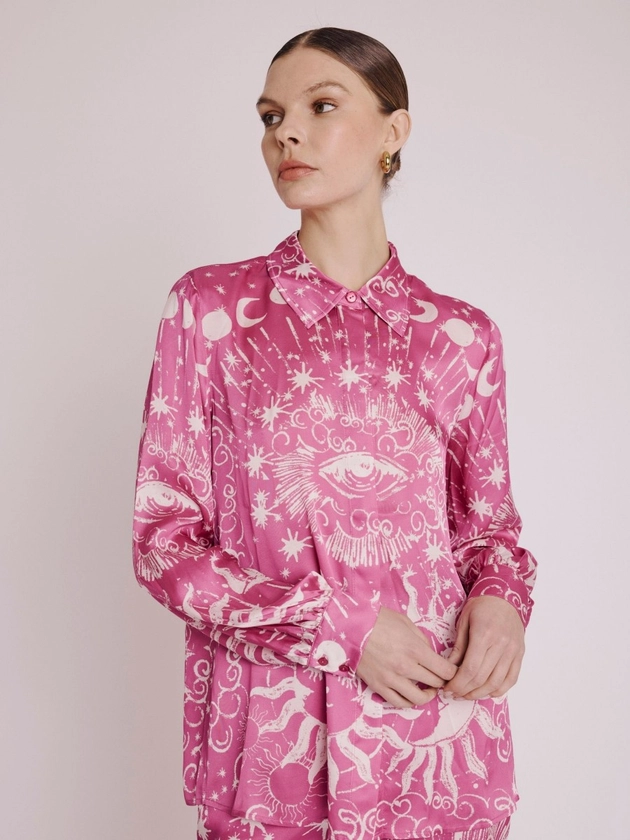 Chemise CALIA | Chemise imprimé astral fuschia