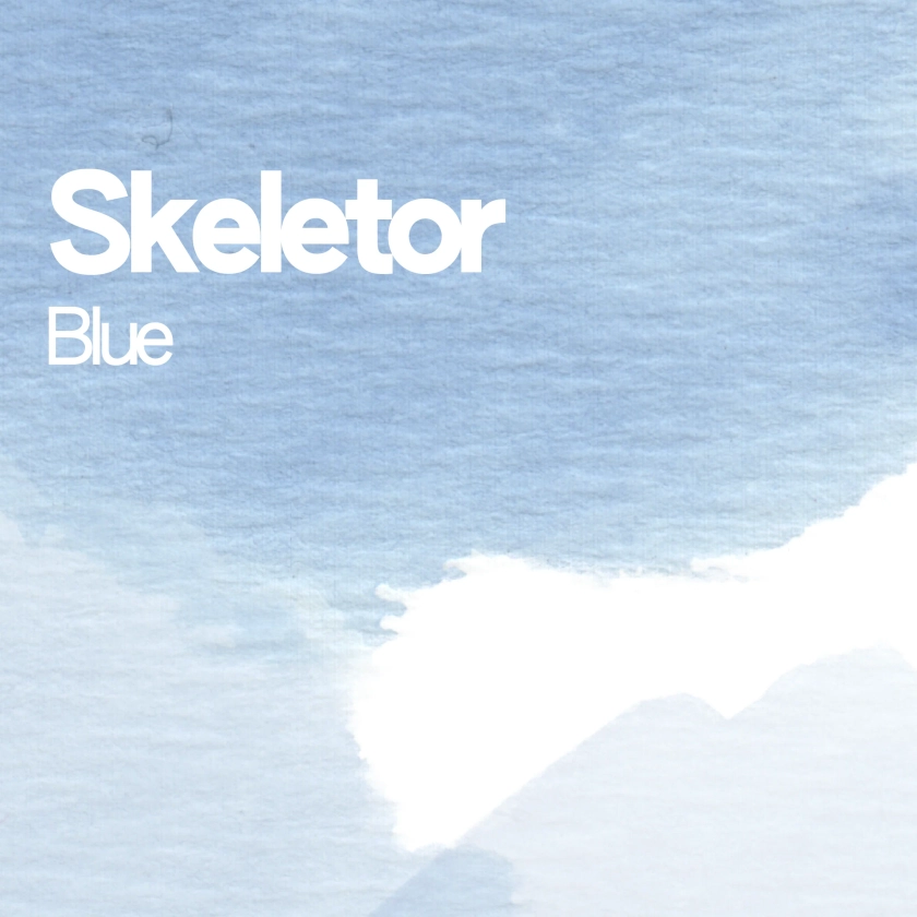 Demi-godet d'aquarelle artisanale individuel - Skeletor Blue