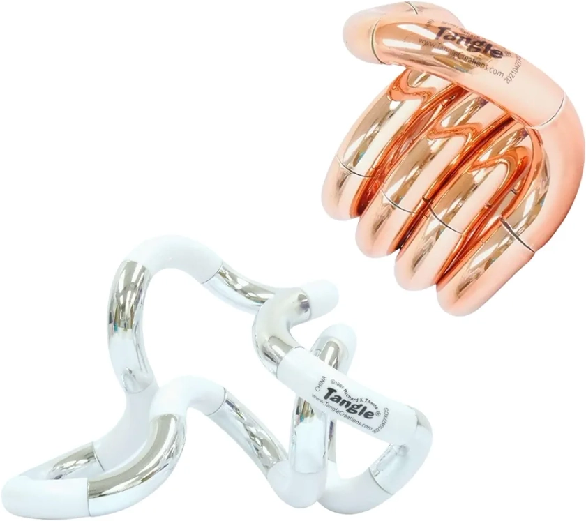 Tangle® Palm Metallic 2-Pack Steel Silver and Rose Gold