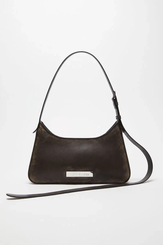 Platt mini shoulder bag - Dark brown/beige