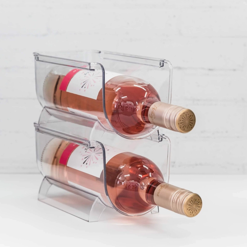 Clear Fridge Wine Holder Stackable | Pretty Little Designs
