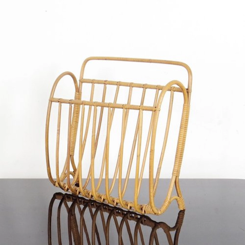 Bamboo Magazine Rack, 1960s