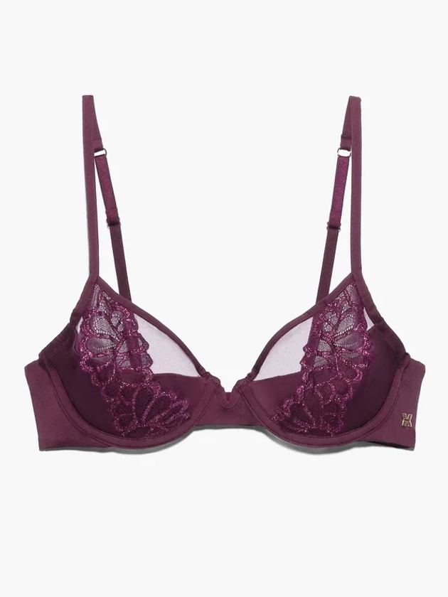 Savage Not Sorry Half Cup Bra with Lace in Purple | SAVAGE X FENTY France