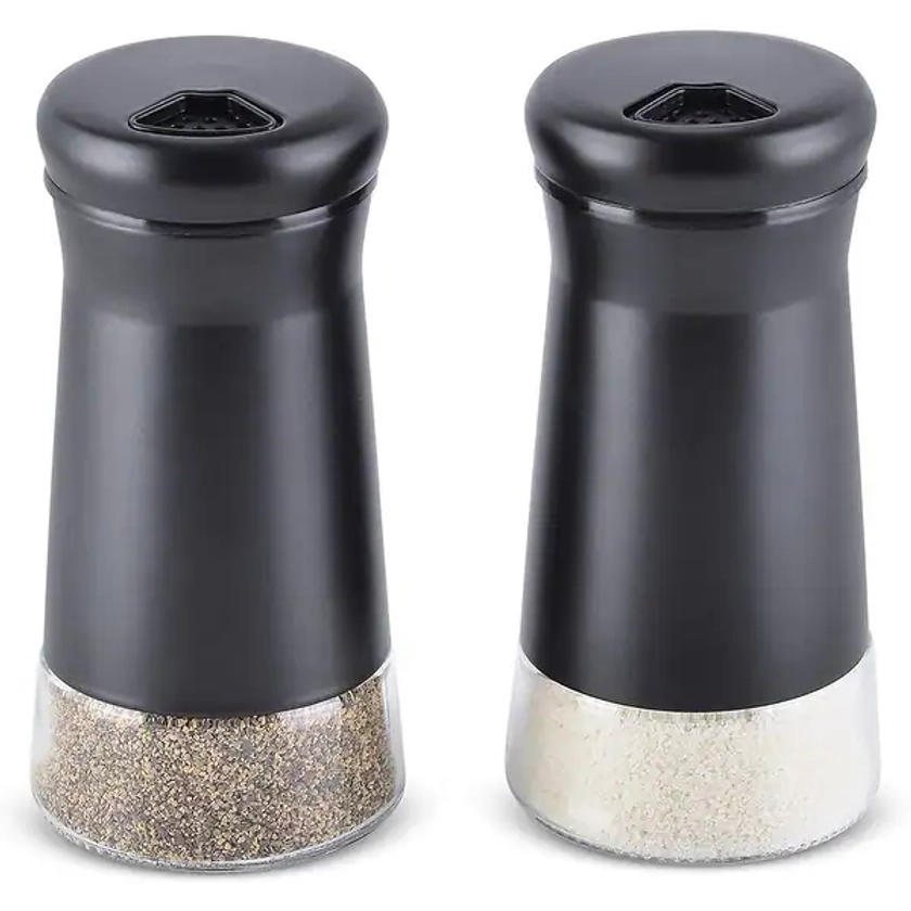 Elegant stainless steel salt and pepper dispenser | Overstock.com Shopping - The Best Deals on Salt & Pepper Shakers | 41512735