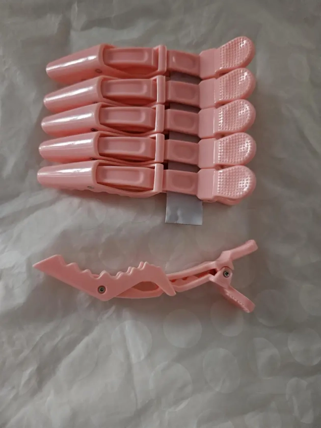 Pink Alligator Clips Hair Styling Salon Hair Clip - Temu Australia