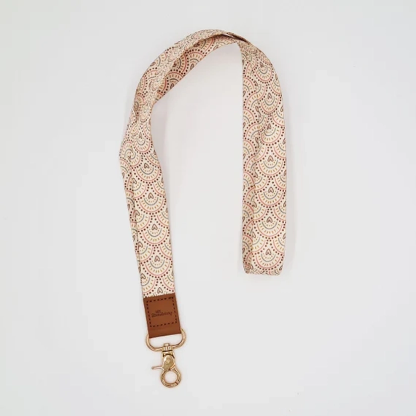 Boho Rainbow Fabric Lanyard