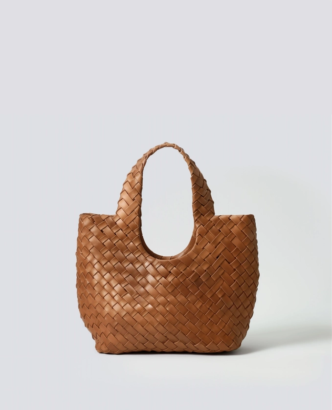 Brown woven tote