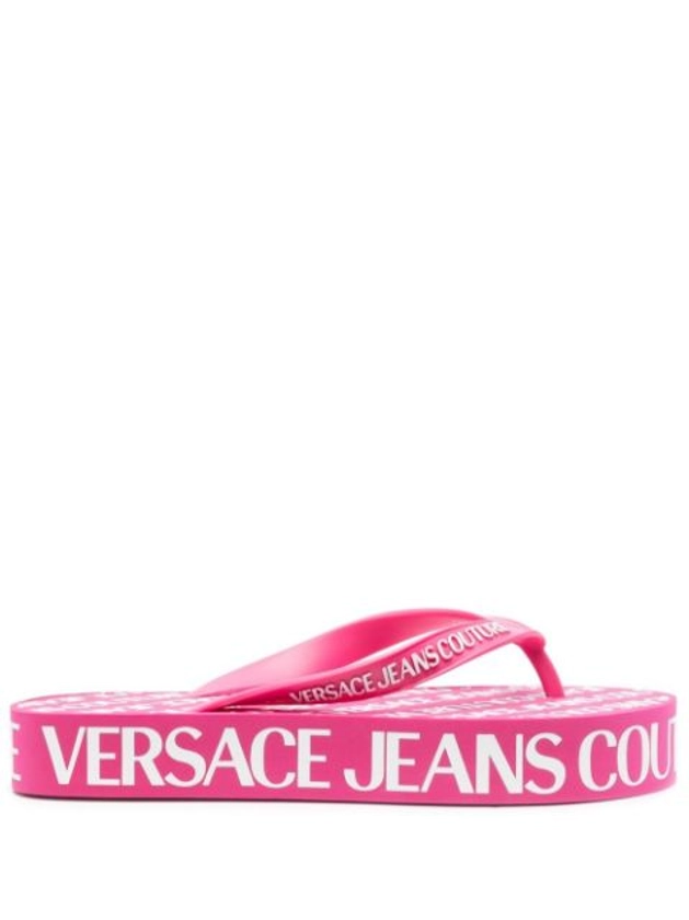 Versace Jeans Couture logo-print Flip Flops - Farfetch