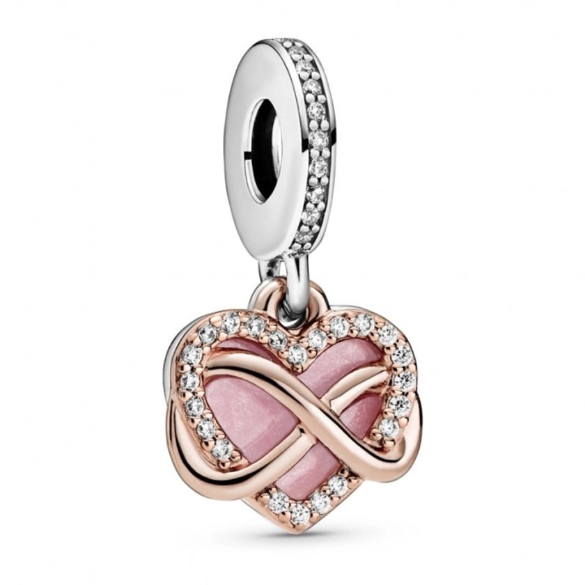 Sparkling Infinity Heart Dangle Charm 788878C01