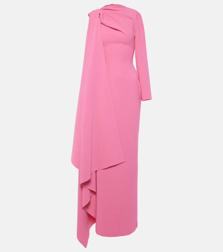 Lydia draped gown in pink - Solace London | Mytheresa