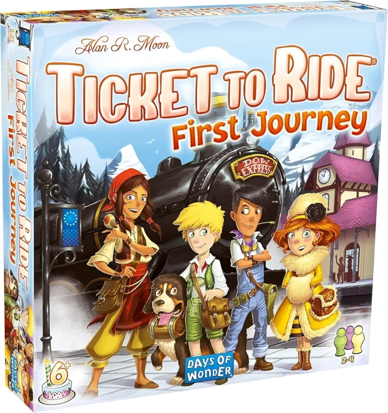 Days of Wonder | Ticket to Ride First Journey Europe | Board Game | Ages 6+ | For 2 to 4 players | 10-15 Minutes Minutes Playing Time