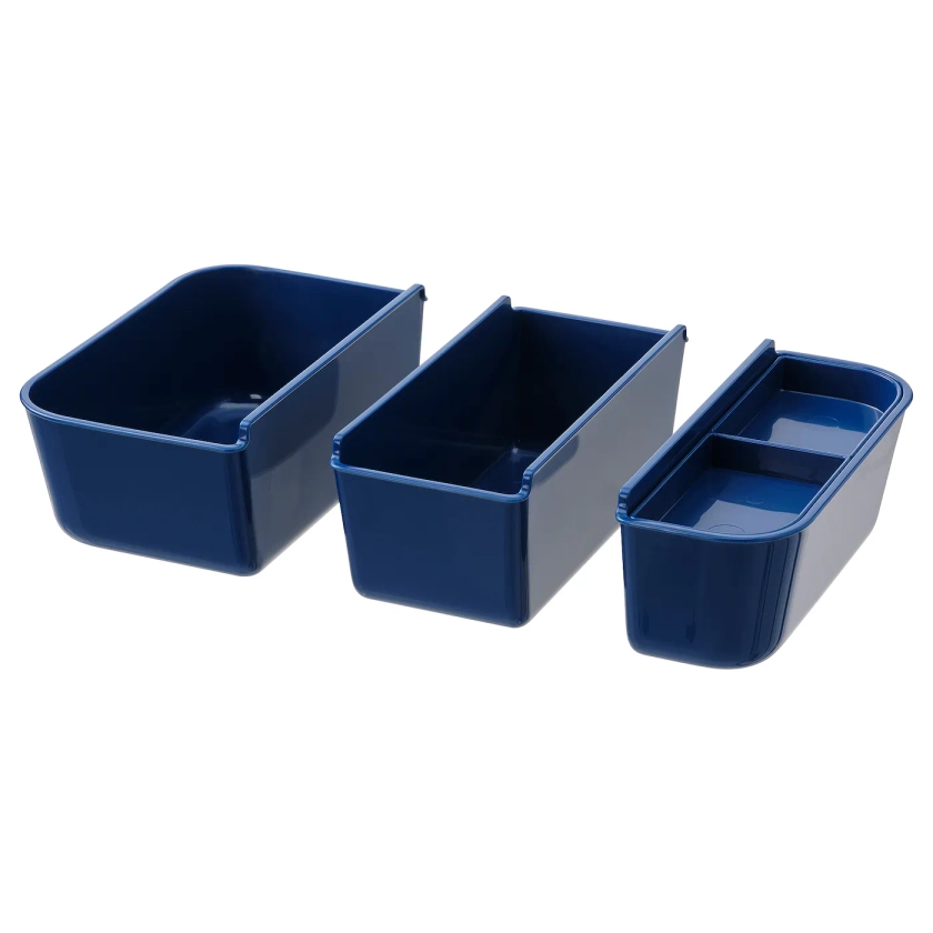 IKEA 365+ insert for food container, set of 3, dark blue - IKEA