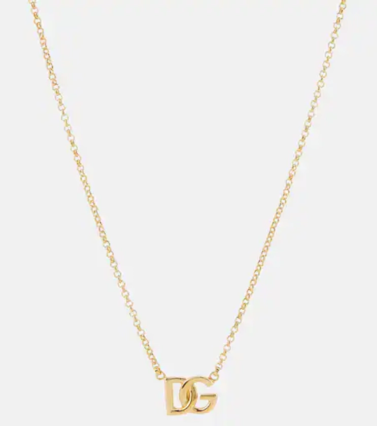 DG logo embellished necklace in silver - Dolce Gabbana | Mytheresa