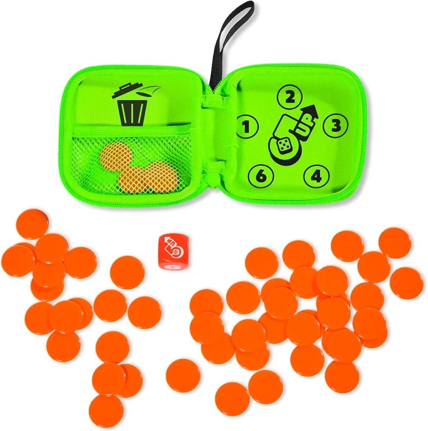 TOMY Jeu 5 Up - Jeu de dé Super addictif - Jeux de Voyage 2-4 Joueurs - Jeux familiaux Amusants pour Enfants et Adultes - Jeux de société pour Les 6 Ans et Plus - Cadeaux d'anniversaire et de Noël