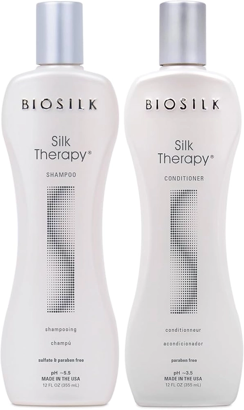 Amazon.com : BioSilk Silk Therapy Duo Set Shampoo & Conditioner, Gentle Cleansing Haircare For Amazing Shine, Sulfate, Paraben, & Cruelty-Free, 12 Oz (Pack of 2) : Beauty & Personal Care