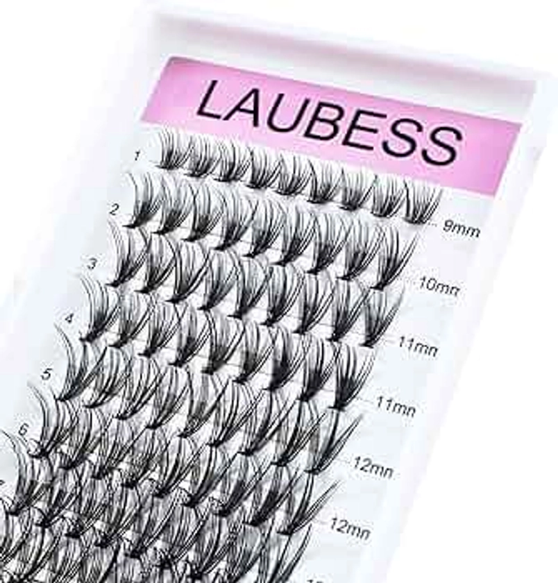 Cluster Lashes 20D Mixed Tray DIY Eyelash Extension Short and Long Individual Lashes Clusters Extensions D Curl Natural Look 3D Effect Makeup 120pcs (20D-0.07D, 9-16mm)