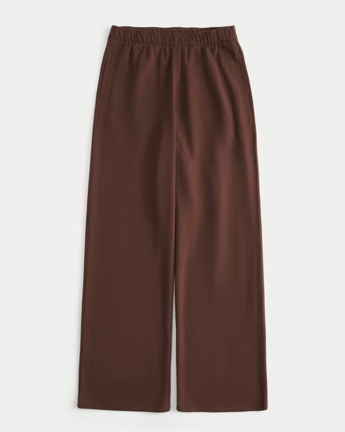 Women's Hollister Feel Good Fleece Wide-Leg Pants | Women's Bottoms | HollisterCo.com