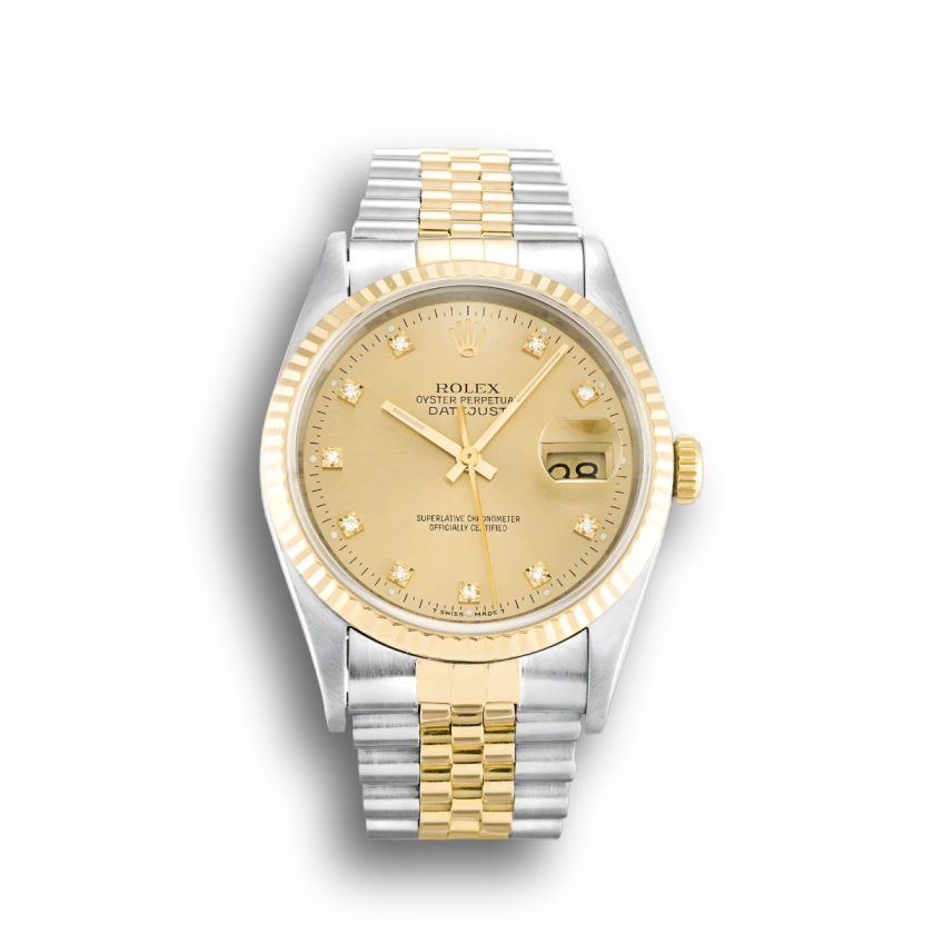 Rolex Datejust Champagne Diamond Dial 16233 - Best Place to Buy Replica Rolex Watches | Perfect Rolex