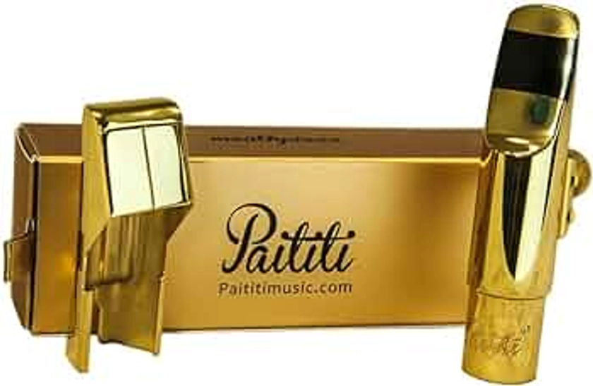 Paititi Professional Gold Plated Alto Saxophone Metal Mouthpiece #6
