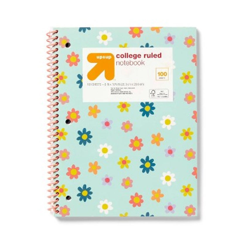 100ct College Ruled Compbook Flower - up&up™
