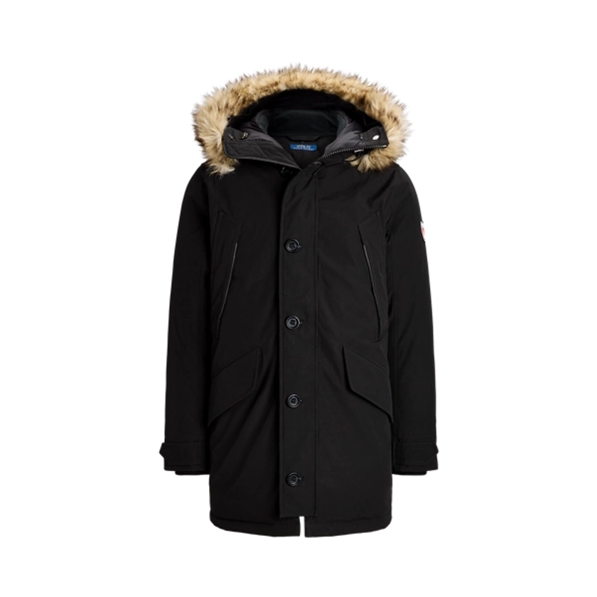 Faux-Fur-Trim Down Hooded Coat for Men | Ralph Lauren® UK