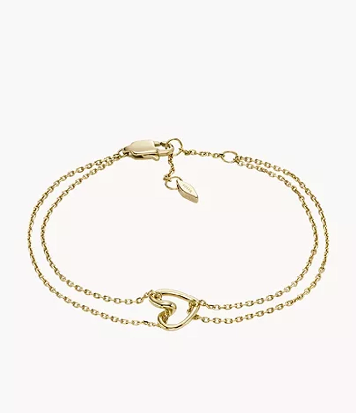 Bracelet chaîne en acier inoxydable, doré