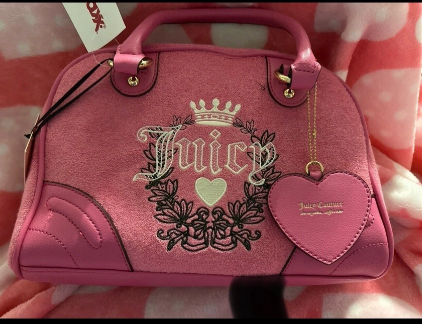 Juicy Couture Juicy Pink Heritage Bowler Bag ~ NWT