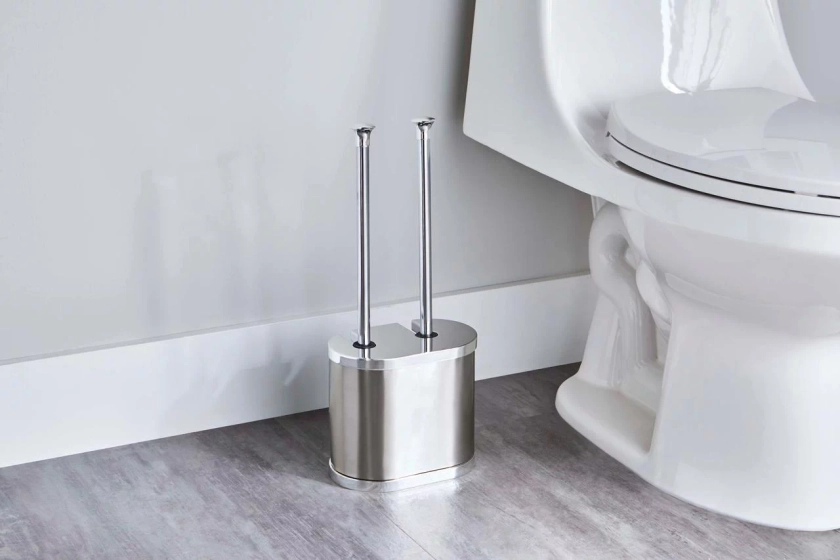 Better Homes & Gardens Metal Toilet Brush and Plunger Set, Brushed Nickel - Walmart.com